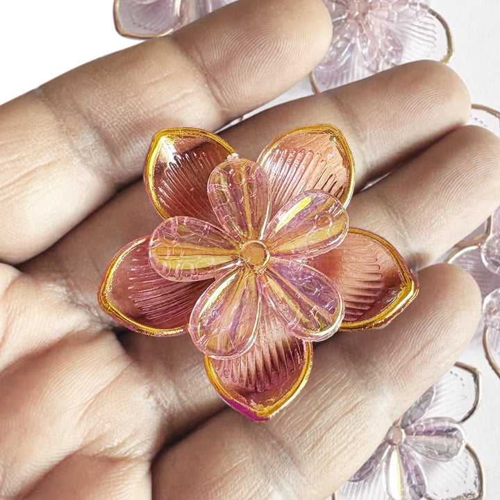 Acrylic flower D2 pack of 10 for Wedding & Festive Decoration, DIY Art & Craft