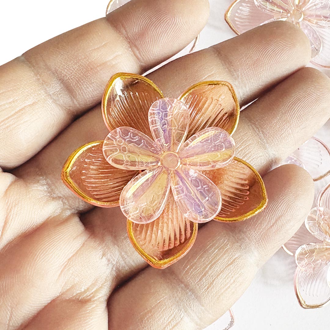 Acrylic flower D2 pack of 10 for Wedding & Festive Decoration, DIY Art & Craft