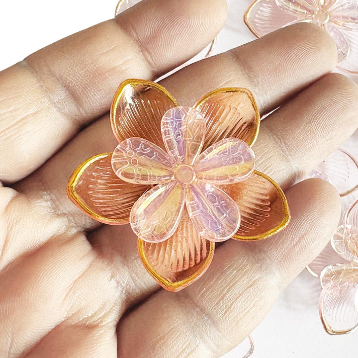 Acrylic flower D2 pack of 10 for Wedding & Festive Decoration, DIY Art & Craft