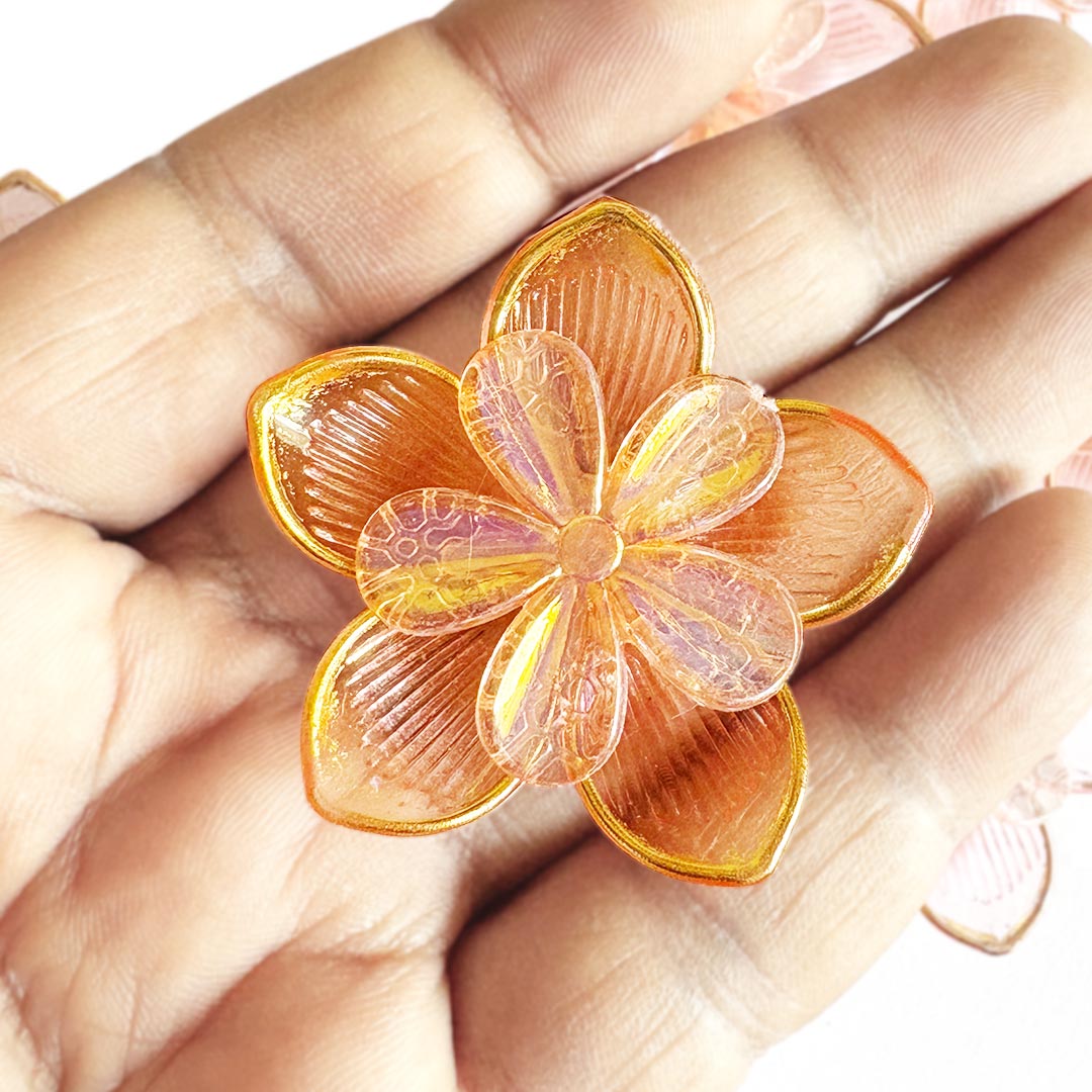 Acrylic flower D2 pack of 10 for Wedding & Festive Decoration, DIY Art & Craft