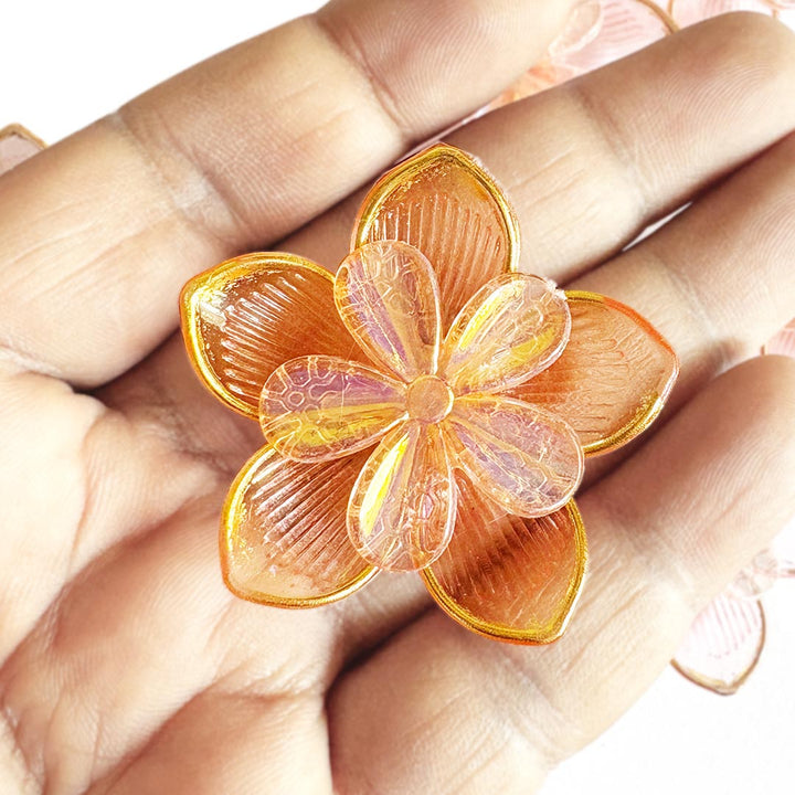 Acrylic flower D2 pack of 10 for Wedding & Festive Decoration, DIY Art & Craft