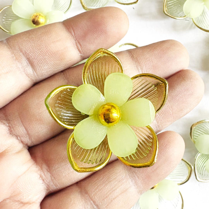 Acrylic flower pack of 10 for Wedding & Festive Decoration, DIY Art & Craft