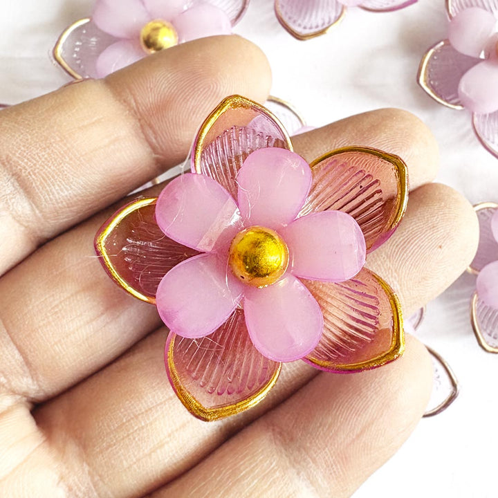 Acrylic flower pack of 10 for Wedding & Festive Decoration, DIY Art & Craft