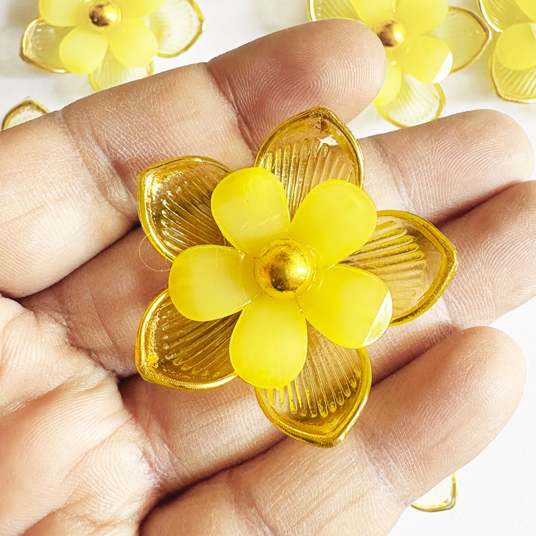 Acrylic flower pack of 10 for Wedding & Festive Decoration, DIY Art & Craft