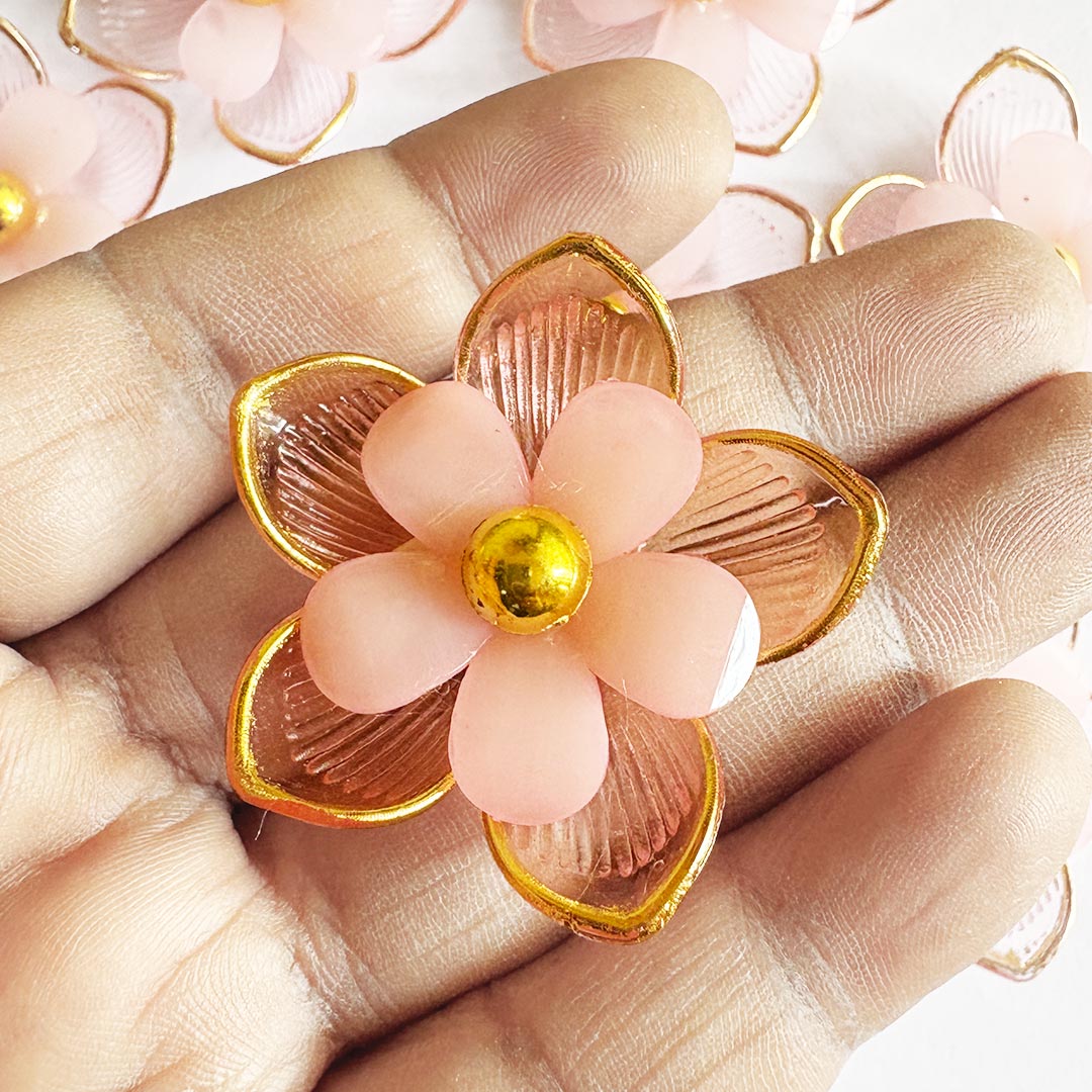 Acrylic flower pack of 10 for Wedding & Festive Decoration, DIY Art & Craft