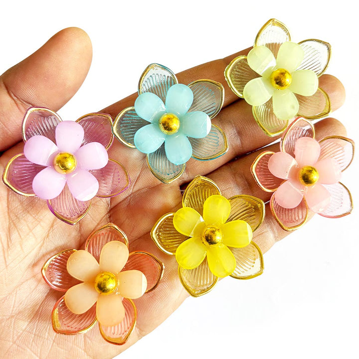 Acrylic flower pack of 10 for Wedding & Festive Decoration, DIY Art & Craft