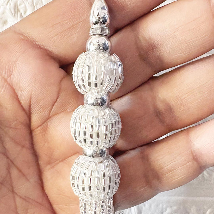 3 Cutdana Latkan Tassel Pack of 2 for Saree Pallu, Blouse, Suits, Dupatta, Lehenga