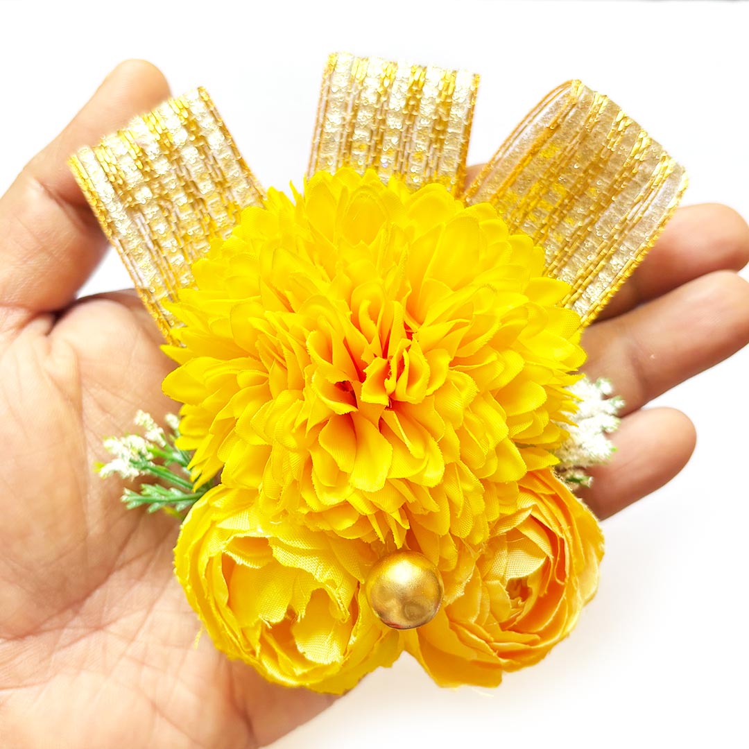 Carnations & Peonies Flower Bunch Pack Of 4 for Trousseau Gift & Hamper Packaging, Wedding & Festive Decoration