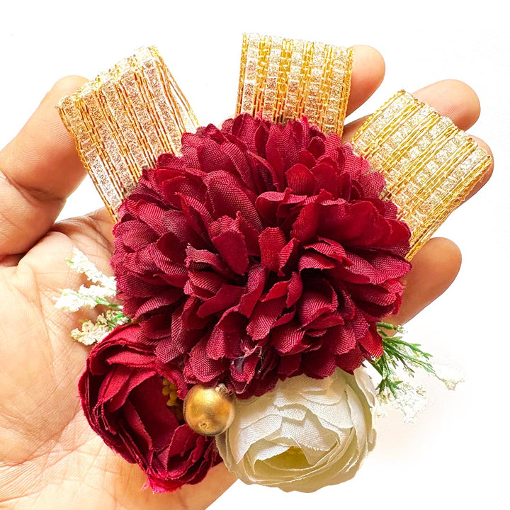Carnations & Peonies Flower Bunch Pack Of 4 for Trousseau Gift & Hamper Packaging, Wedding & Festive Decoration