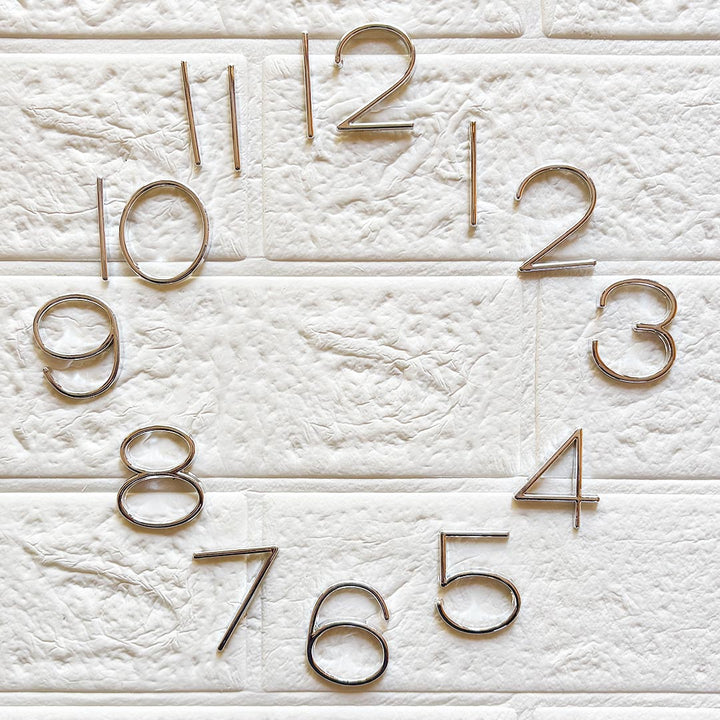 Silver Clock Numbers for Resin Wall Clock, DIY Art &amp; Craft Clock Accessories