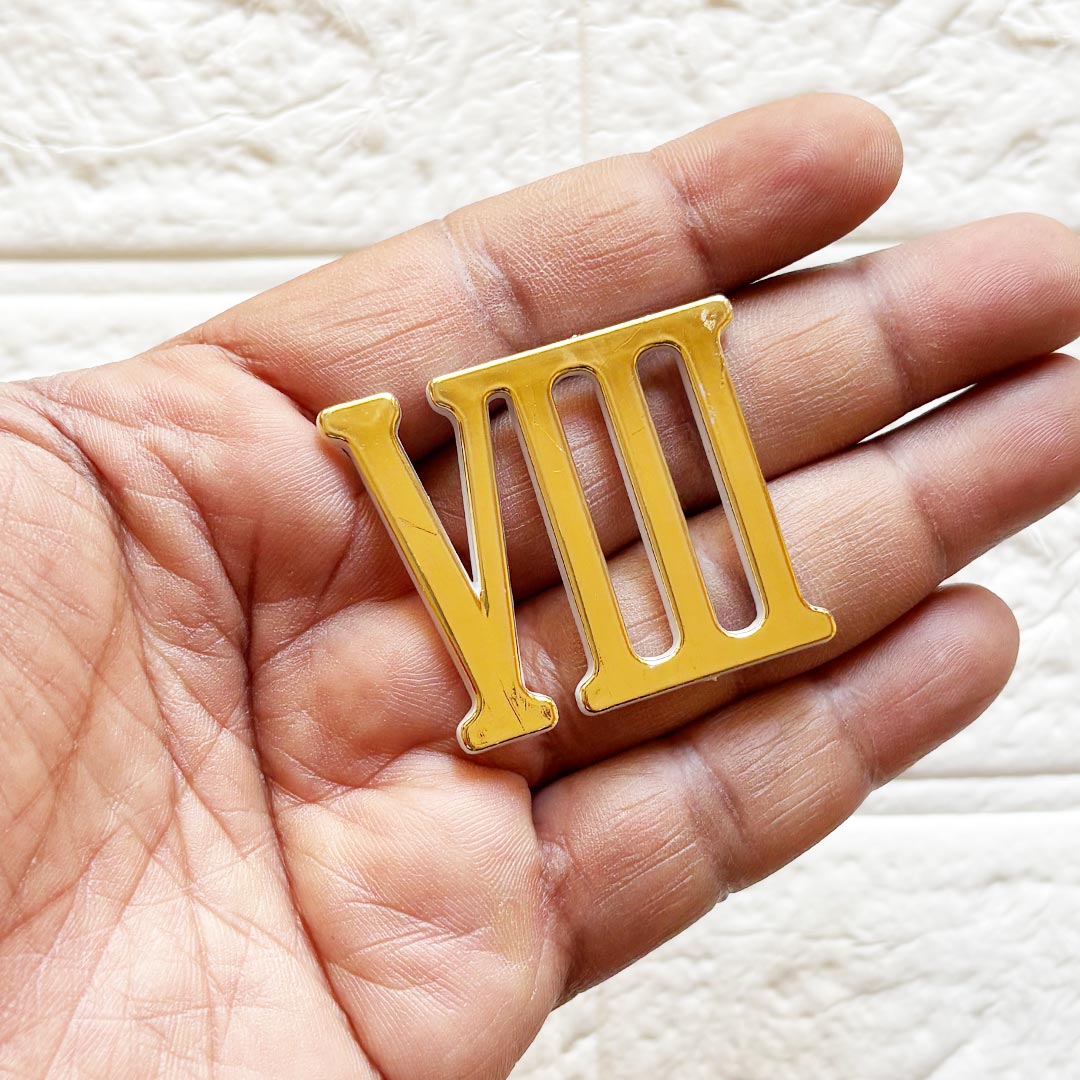 Golden Roman Clock Numbers for Resin Wall Clock, DIY Art &amp; Craft Clock Accessories