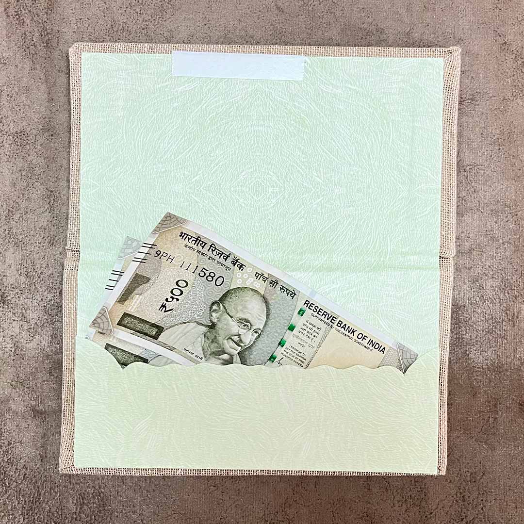 Jute Fabric Shagun Envelope Pack Of 2