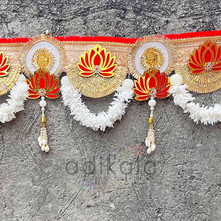 Hand Crafted Toran | Side handing For Door | Pooja deacoration | Design 2 decoration Style hanging Style | Mdf Cutouts | Cutouts For Design | Mdf | Laser Cutting Design | Floral Design | Womens Craft Making Product | Adikala Craft Store | Craft Store Near Me | Craft Shop | Hobby Craft | Hobby India | Adikala