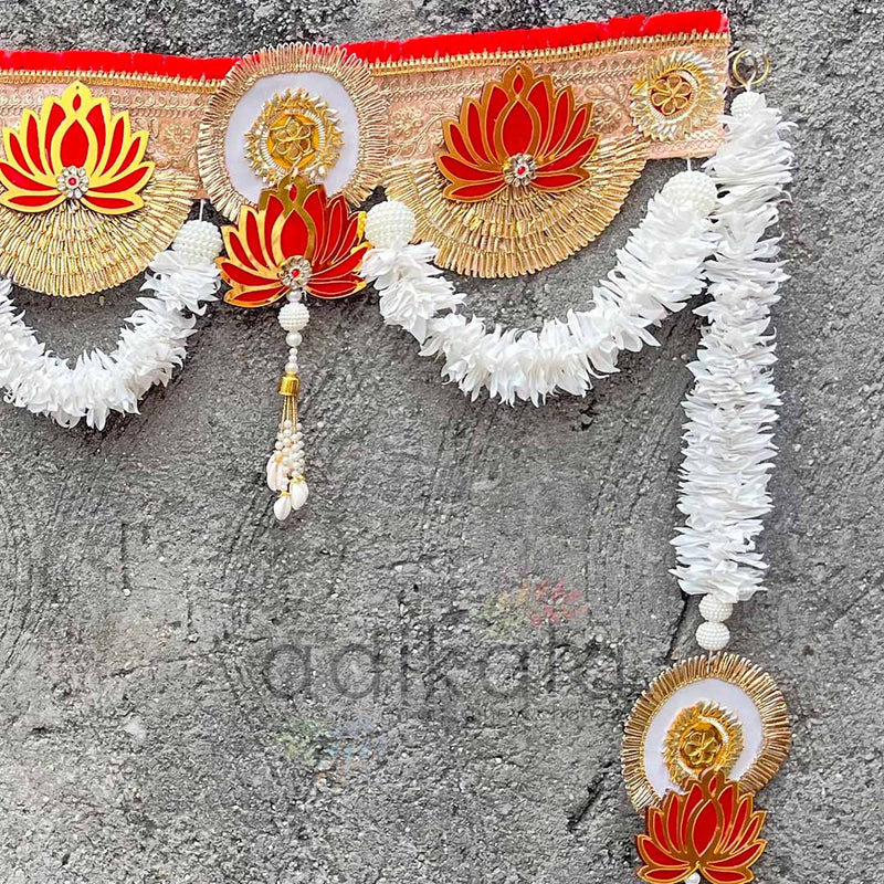Hand Crafted Toran | Side handing For Door | Pooja deacoration | Design 2 decoration Style hanging Style | Mdf Cutouts | Cutouts For Design | Mdf | Laser Cutting Design | Floral Design | Womens Craft Making Product | Adikala Craft Store | Craft Store Near Me | Craft Shop | Hobby Craft | Hobby India | Adikala