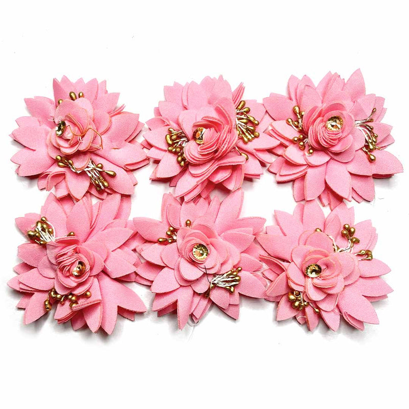 Baby Pink Color Flower Set Of 6