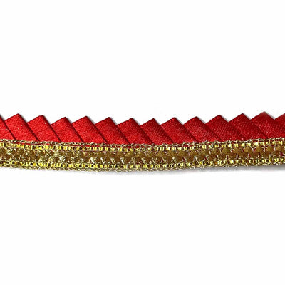 Red Color Satin Ribbon Samosa Lace - ( 9mtr )