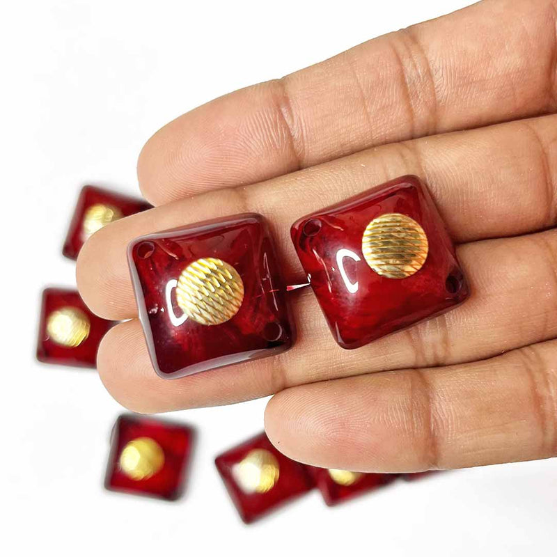 Maroon Color Button | Maroon Square Shape Button | Golden Square Acrylic Button | Buttons Set of 10 | Golden Acrylic Button | Fancy Buttons | Dress Making button | Round Shape Button | Buttons | Dress making Button | Beautiful Button | Hobby Craft | Adikala craft Store | Adikala India | Adikala