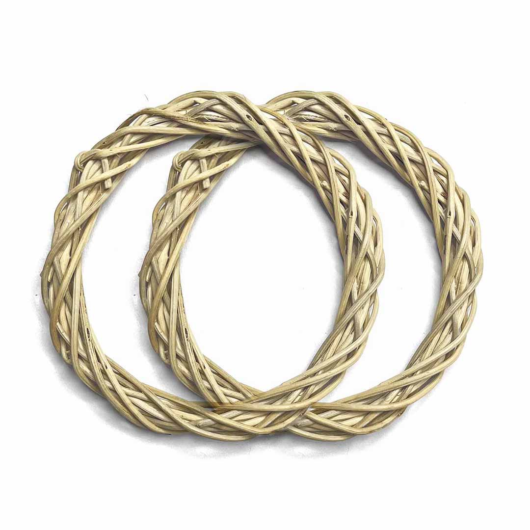 8 inches Natural Color Wooden Wreath Ring Set Of 2