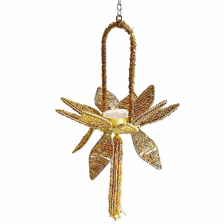 Golden Cut Pipes | Vintage Style | Vintage Style Cut Pipes | Cut Pipes Lotus | Decoration | hanging Style cut Pipes | Craft Online | Hobby India | Hobby Craft | Best Craft Shop India | Adikala