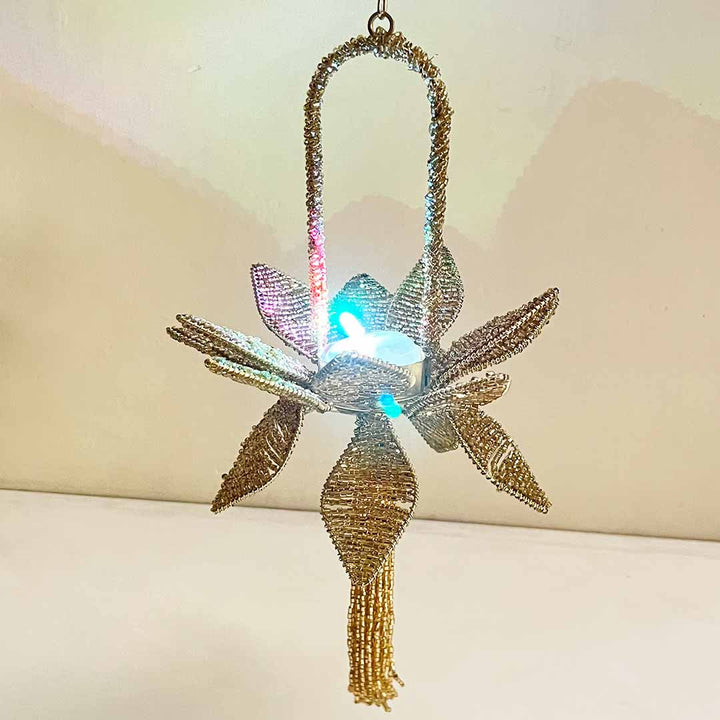 Golden Cut Pipes | Vintage Style | Vintage Style Cut Pipes | Cut Pipes Lotus | Decoration | hanging Style cut Pipes | Craft Online | Hobby India | Hobby Craft | Best Craft Shop India | Adikala