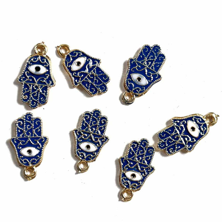 Blue color hamsa hand | Hamsa hand | Metal charms | Hamsa Shape Metal Charm | Metal Charm | Top Whole Hamsa Hand Metal Charm | hanging | Decoration | Jewellry | For Women | For Men | hobby india | art carft | art | Online | Adikala Craft Store | Adikala