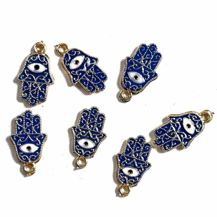 Blue color hamsa hand | Hamsa hand | Metal charms | Hamsa Shape Metal Charm | Metal Charm | Top Whole Hamsa Hand Metal Charm | hanging | Decoration | Jewellry | For Women | For Men | hobby india | art carft | art | Online | Adikala Craft Store | Adikala