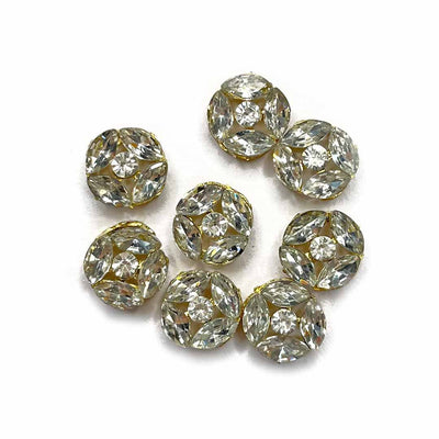 Natural Color Crystal Buttons | Crystal Buttons | Round Shape Buttons | Fancy Buttons | Stones Buttons | Buttons Set of 10 | Fancy Buttons | Dress Making button | Round Shape Button | Buttons | Dress making Button | Beautiful Button | Hobby Craft | Adikala craft Store | Adikala India | Adikala