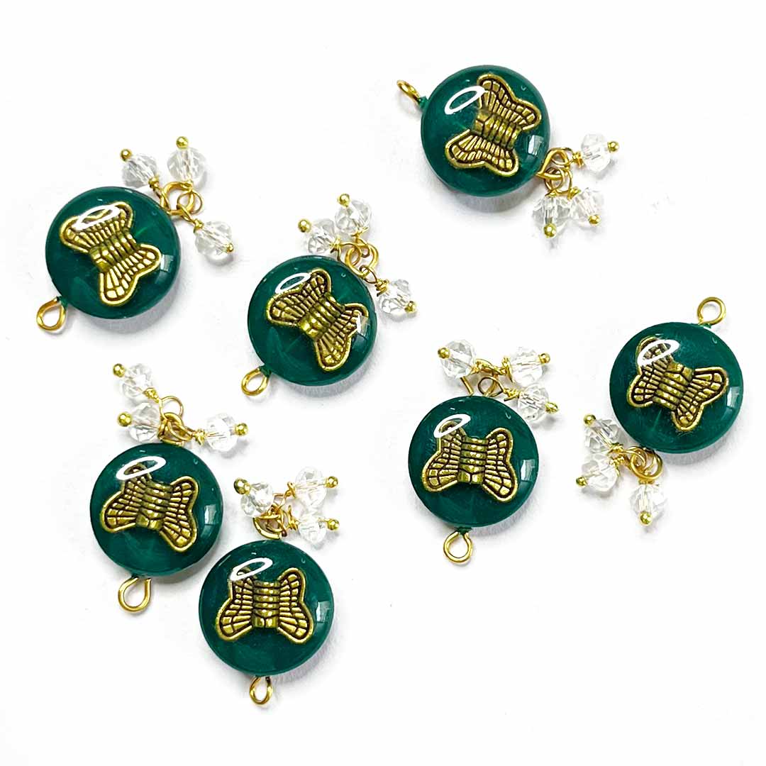 dark Green Button | Golden Metal Fancy button | Crystal Beads Stones Button | Butterfly Button | Hanging Button | Crystal Button | Round Shape Button | Fancy Buttons | Dress Making button | Round Shape Button | Buttons | Dress making Button | Beautiful Button | Hobby Craft | Adikala craft Store | Adikala India | Adikala