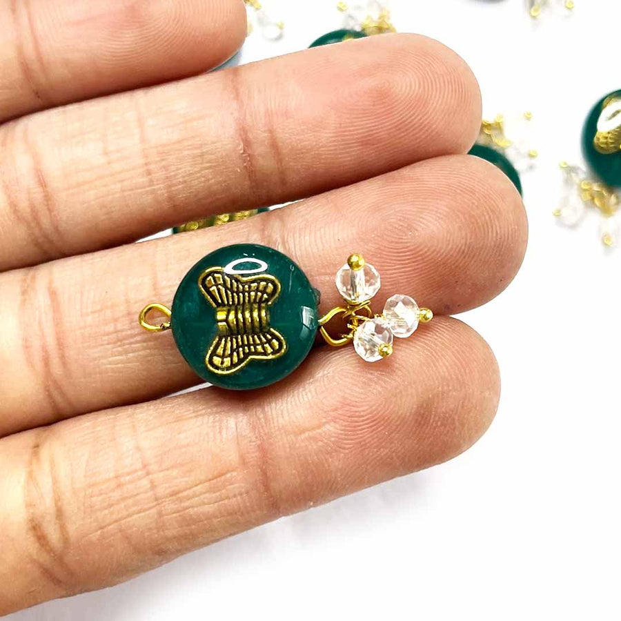 dark Green Button | Golden Metal Fancy button | Crystal Beads Stones Button | Butterfly Button | Hanging Button | Crystal Button | Round Shape Button | Fancy Buttons | Dress Making button | Round Shape Button | Buttons | Dress making Button | Beautiful Button | Hobby Craft | Adikala craft Store | Adikala India | Adikala 