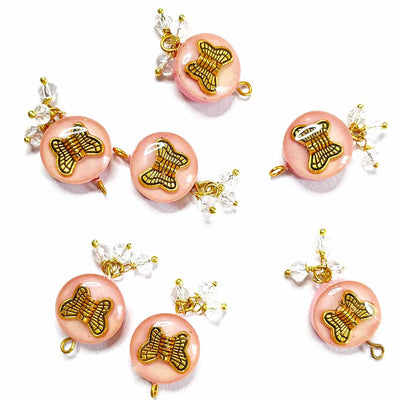 Light Peach Round Shape Button | Golden Metal Fancy button | Crystal Beads Stones Button | Butterfly Button | Hanging Button | Crystal Button | Round Shape Button | Fancy Buttons | Dress Making button | Round Shape Button | Buttons | Dress making Button | Beautiful Button | Hobby Craft | Adikala craft Store | Adikala India | Adikala