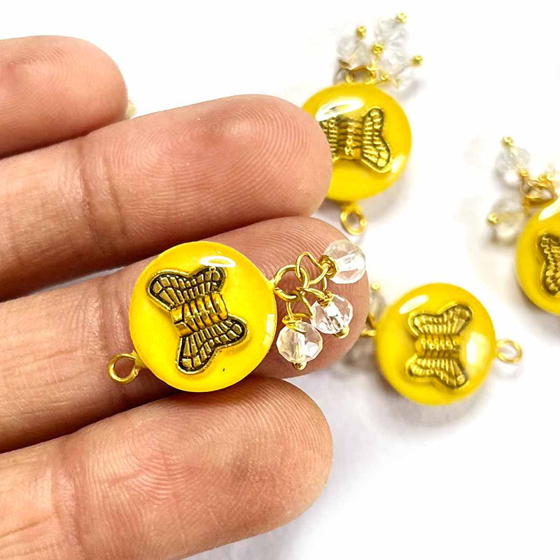 Yellow Button | Golden Metal Fancy button | Crystal Beads Stones Button | Butterfly Button | Hanging Button | Crystal Button | Round Shape Button | Fancy Buttons | Dress Making button | Round Shape Button | Buttons | Dress making Button | Beautiful Button | Hobby Craft | Adikala craft Store | Adikala India | Adikala