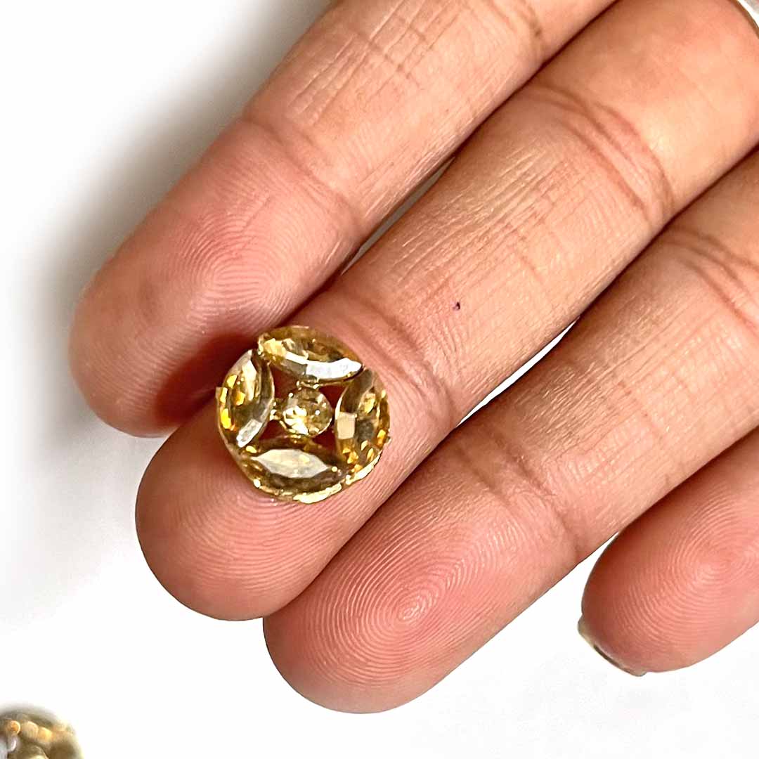 Brown Color Button | Crystel Stones Round Shape Button | Brown Crystal Button | Gold Color Button | Gold Metal Buttons | Square Shape Button | Fancy Buttons | Dress Making button | Round Shape Button | Buttons | Dress making Button | Beautiful Button | Hobby Craft | Adikala craft Store | Adikala India | Adikala