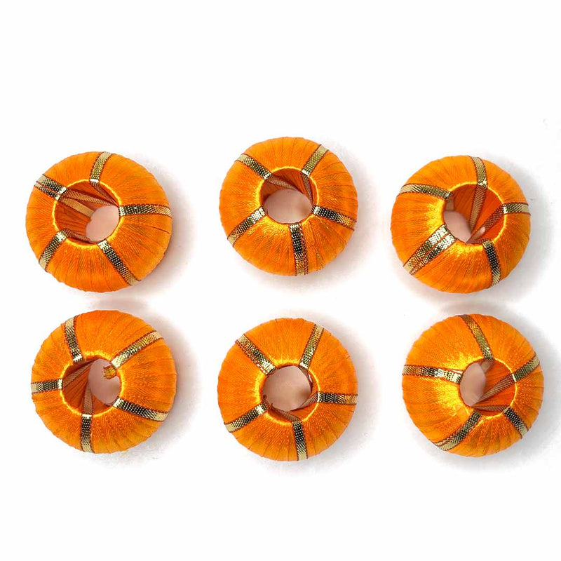 Big Size Orange Color Beads Pack Of 10