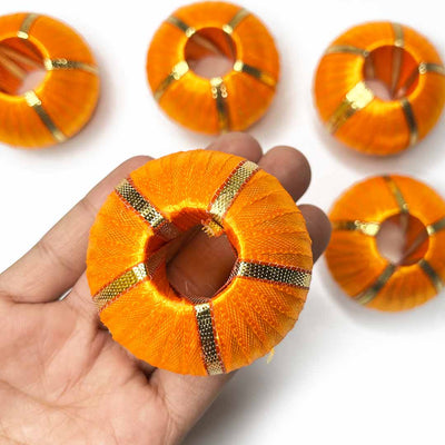 Big Size Orange Color Beads Pack Of 10