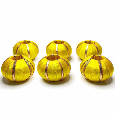 Big Size Yellow Color Beads Pack Of 10