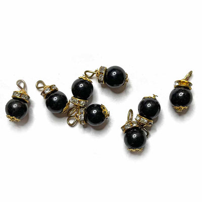 Black Beads With Golden Hanging