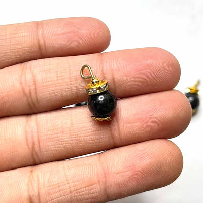 Black Beads With Golden Hanging