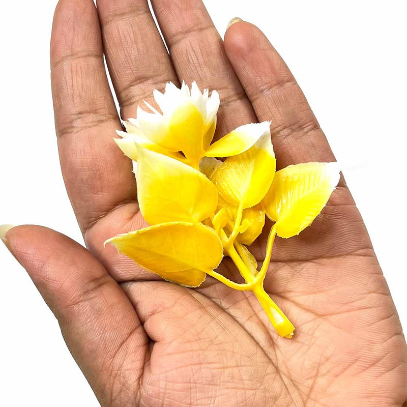 Yellow Color Flower | Yellow Color Shaded Leaf Filler | Filler Set of | Decoration | Crafting | Weddings | Shadi | Indian Craft | Indian Art | Adikala Craft STore | Adikala 