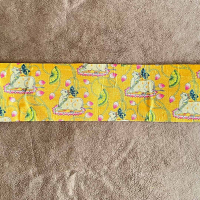 Yellow Color Pichwai Print Toran Patta (Base)