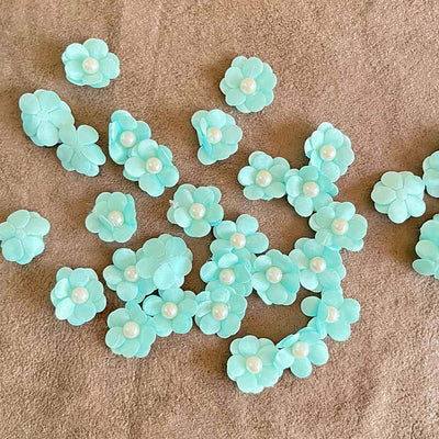 Light Sea Green Color Small Size Flower Set Of 20