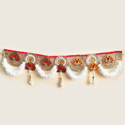 Handcrafted Toran With Side Hanging for Door/Pooja Ghar Decoration Design 2