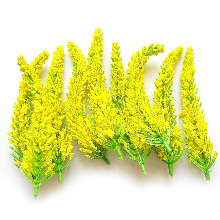 Artificial Yellow Fern Leaf Filler For DIY Garland Decor Accessory Pack of 12