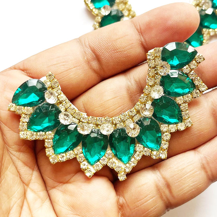 Decorative Fancy Stone Kundan Patch Necklace Set of 4 For Goddess & Laddu Gopal Dress Decoration