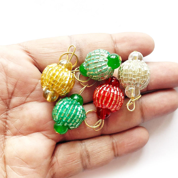 Katdana Ball Tassels Set Of 5 For Saree Pallu, Dress, Jewelery, Decorative Items, DIY Art Craft