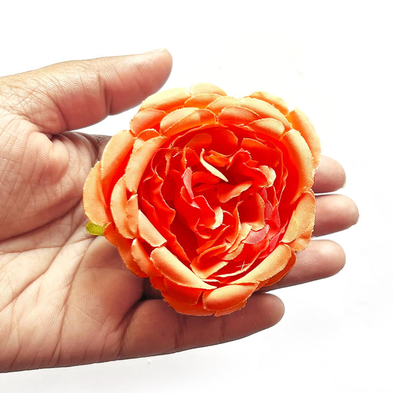Multi Color Cabbage Peonies Flower Head Pack of 20 (8 cm) for Home, Gift, Christmas,Valentine, Mandir Pooja Table, Cake Decor, Bouquet Making Decoration