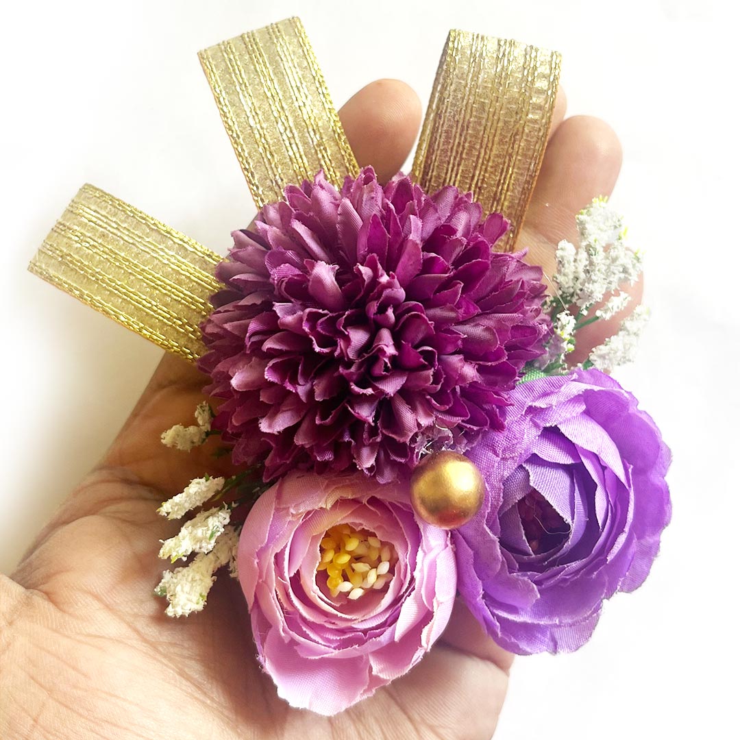 Carnations & Peonies Flower Bunch Pack Of 4 for Trousseau Gift & Hamper Packaging, Wedding & Festive Decoration
