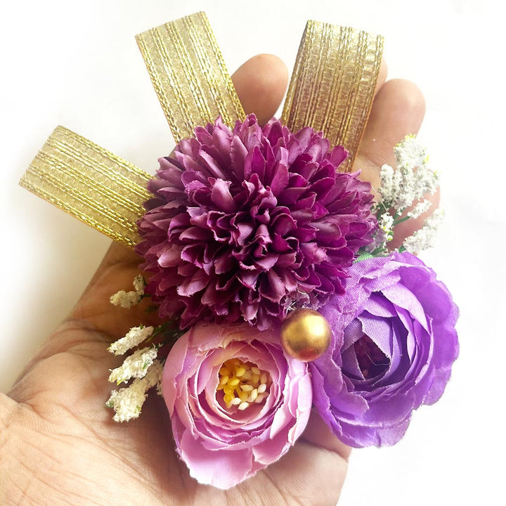 Carnations & Peonies Flower Bunch Pack Of 4 for Trousseau Gift & Hamper Packaging, Wedding & Festive Decoration
