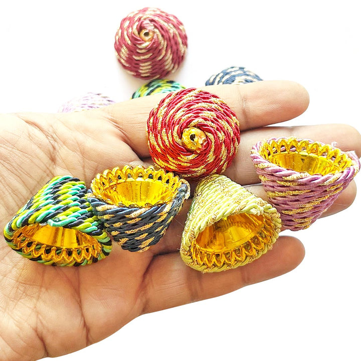 Nakshi dabka thread Cone Pack Of 10 for wedding & Festive decoration, DIY Art & Crafts