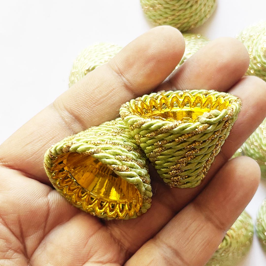 Nakshi dabka thread Cone Pack Of 10 for wedding & Festive decoration, DIY Art & Crafts