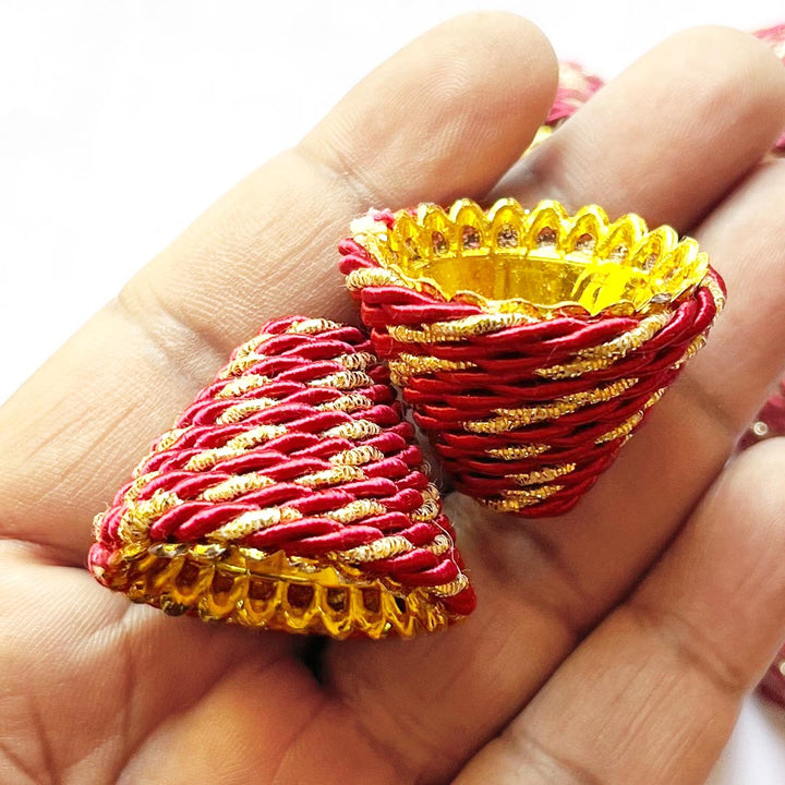 Nakshi dabka thread Cone Pack Of 10 for wedding & Festive decoration, DIY Art & Crafts